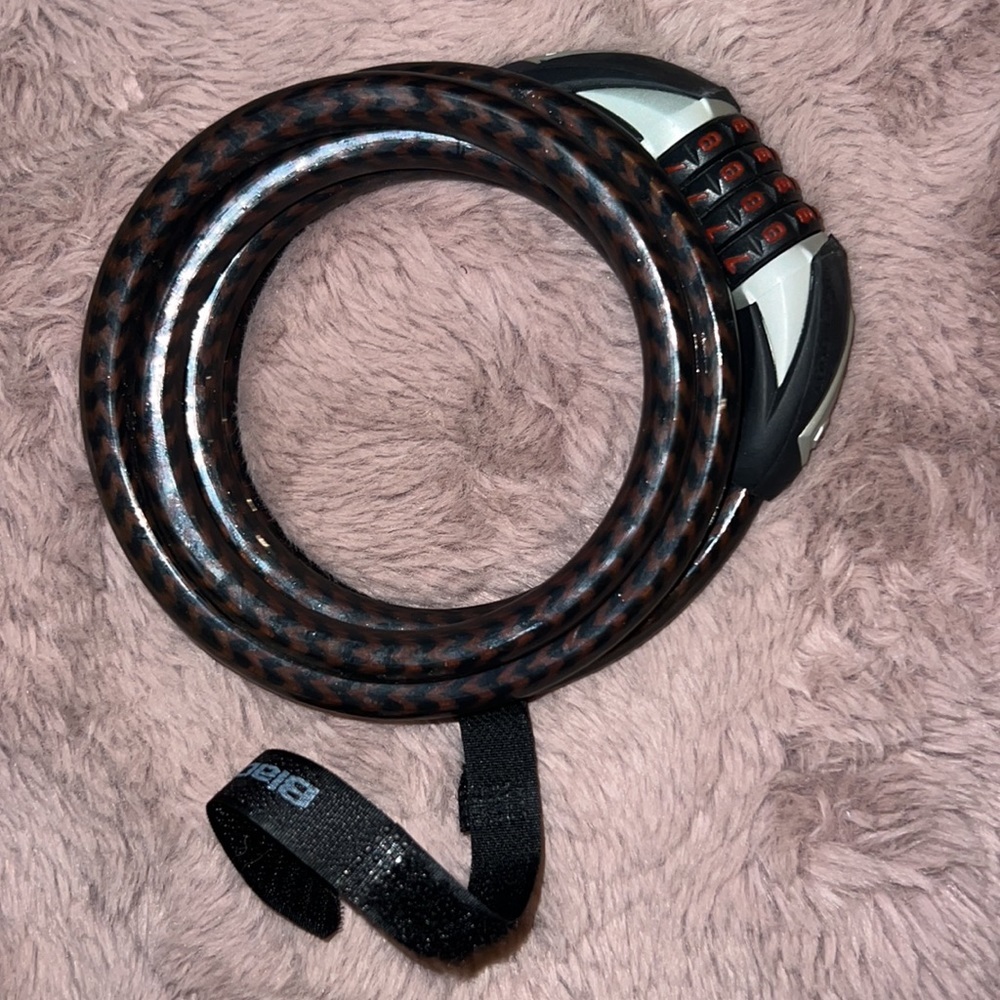 Blackburn Angola Combo Cable Lock 6ft length 180cm x 12mm Flexible Braided Steel - Picture 6 of 9